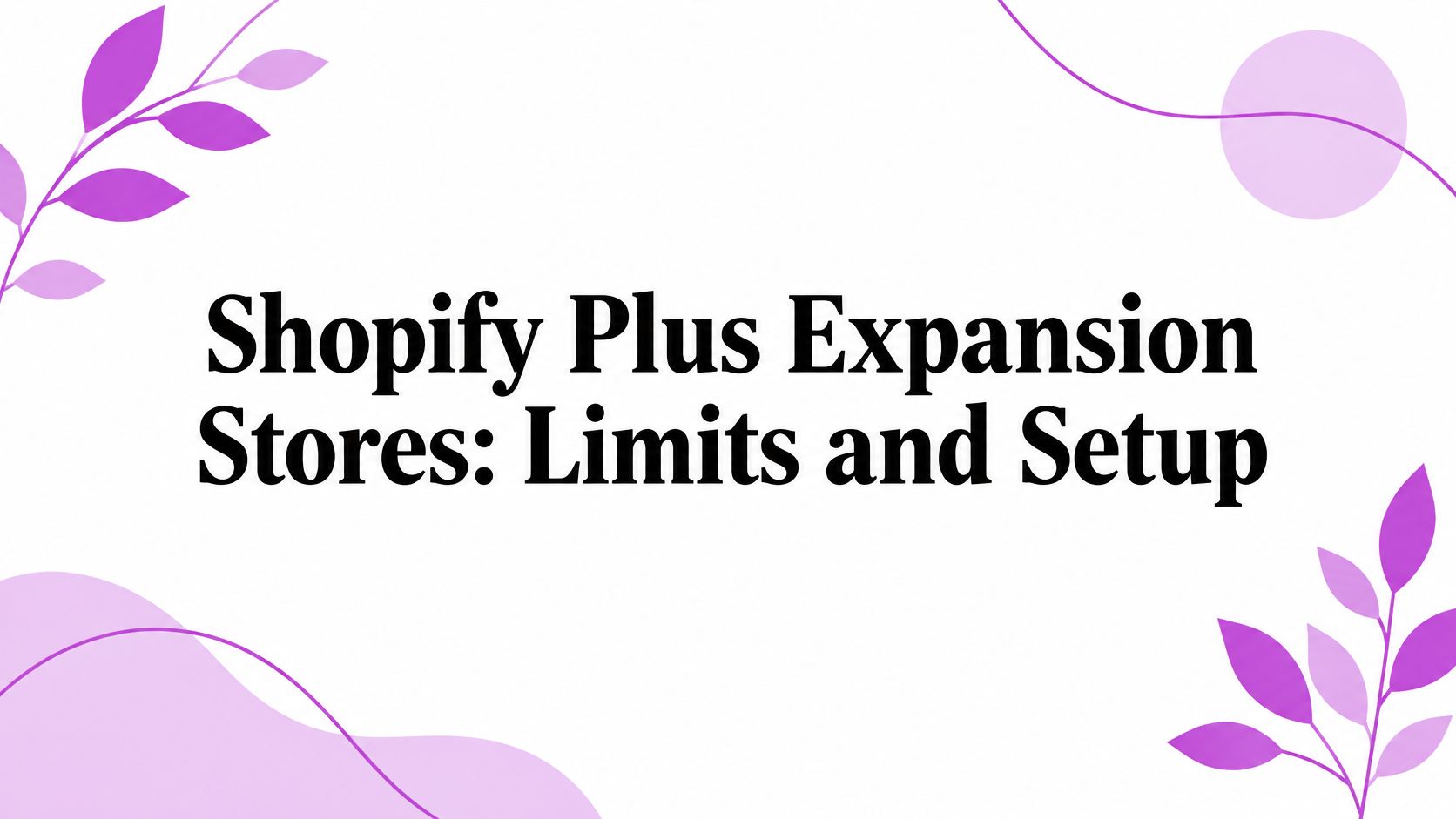 Shopify Plus Expansion Stores: Limits and Setup