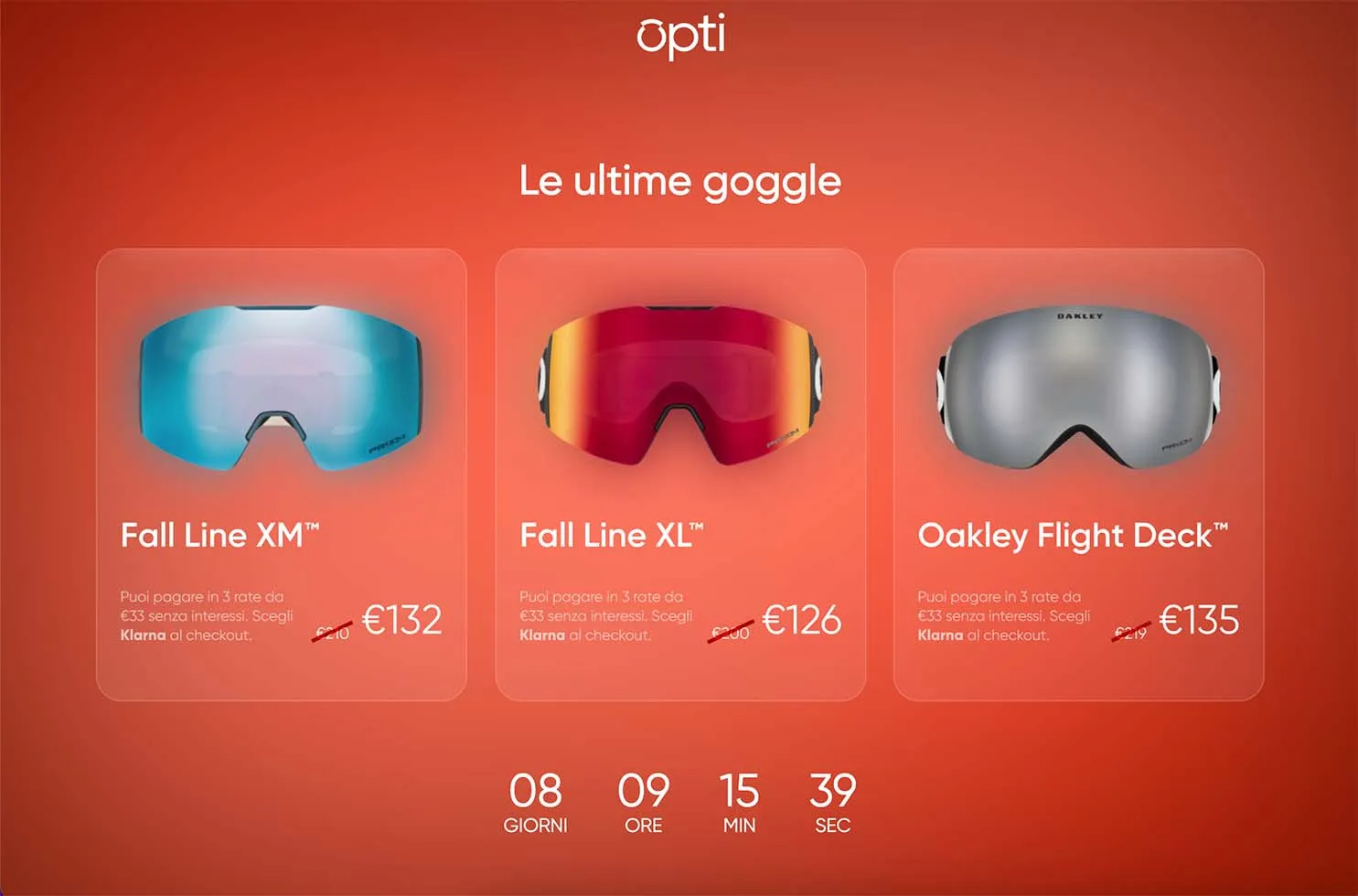 Opti ads landing page website
