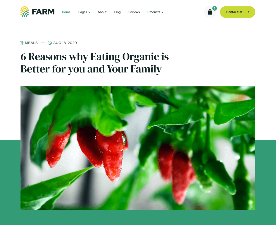 Farm - Blog Post page - Agriculture and Farm Webflow Template