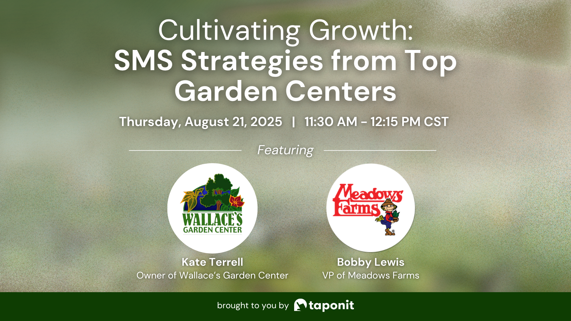 TapOnIt to Host Virtual Fireside Chat on SMS Marketing Strategies with Wallace’s Garden Center and Meadows Farms