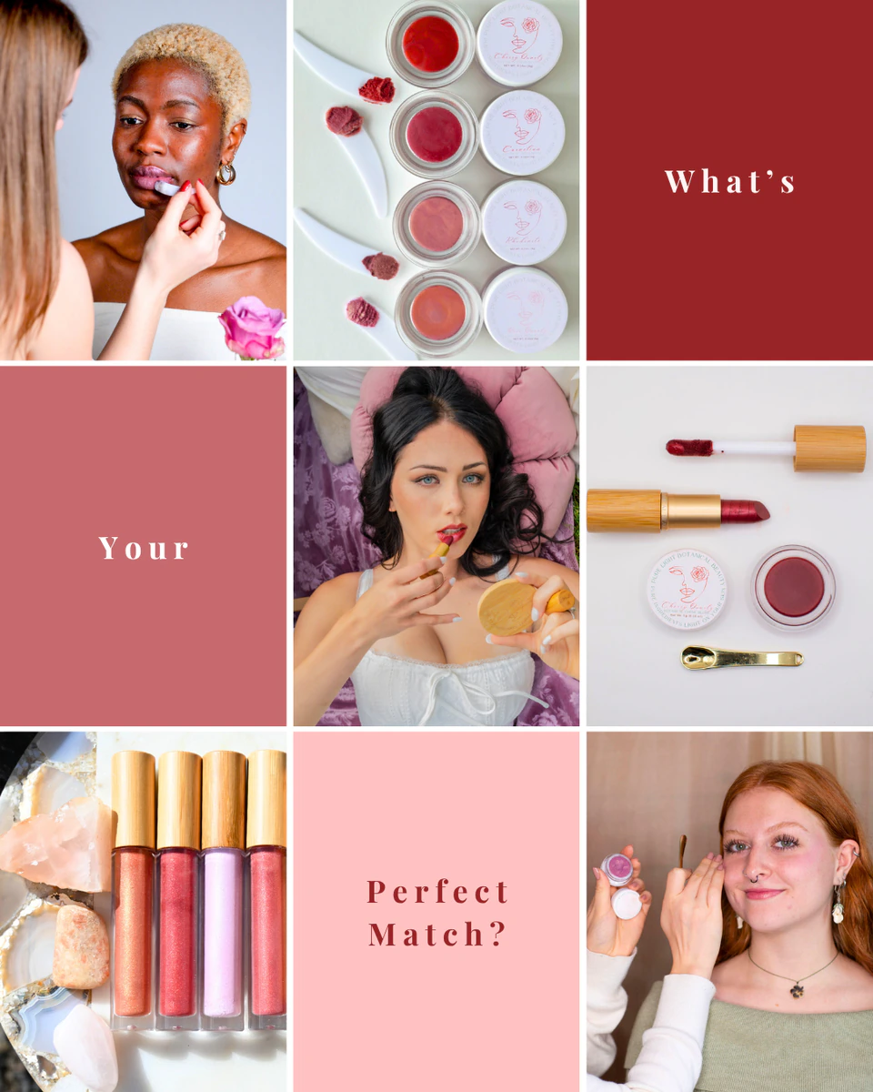 Beauty ad combining product and lifestyle photography.