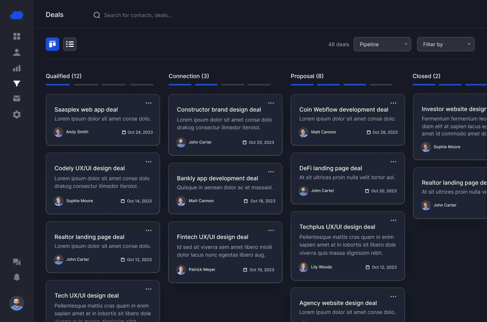 Start Using The CRM Platform Of The Future, Today - Dataplus X Webflow Template