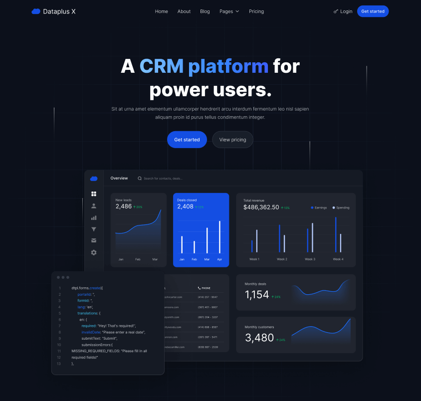 Hero Strip - Dataplus X Webflow Template