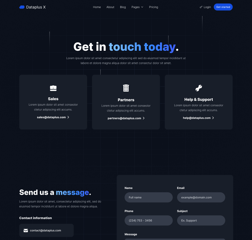Hero Strip - Dataplus X Webflow Template