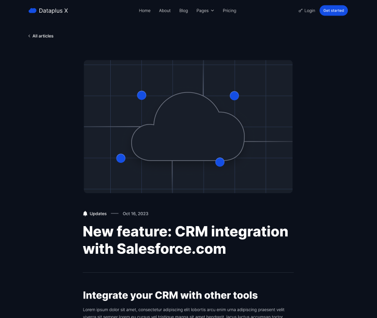 Blog Post - Dataplus X Webflow Template