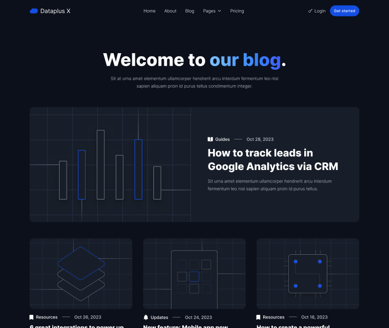 Blog V1 - Dataplus X Webflow Template