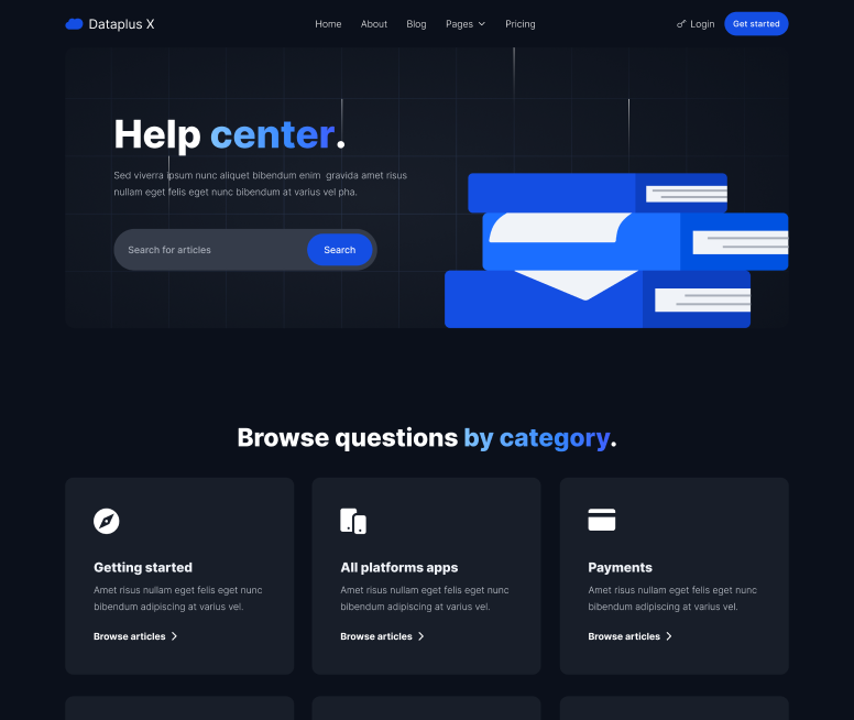 Help Center - Dataplus X Webflow Template