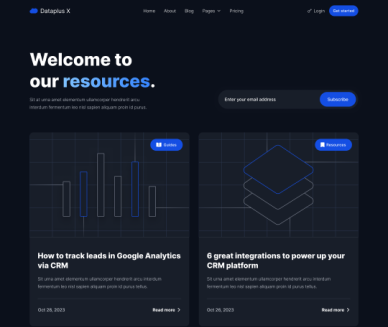 Blog V2 - Dataplus X Webflow Template