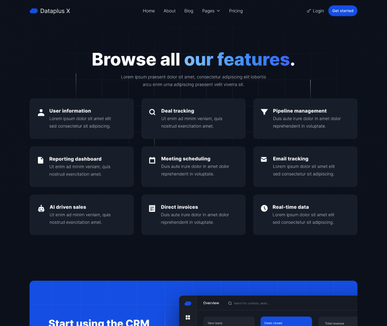 Features V2 - Dataplus X Webflow Template