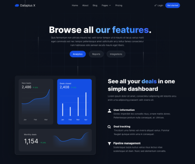 Features V1 - Dataplus X Webflow Template