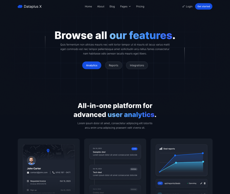 Features V3 - Dataplus X Webflow Template