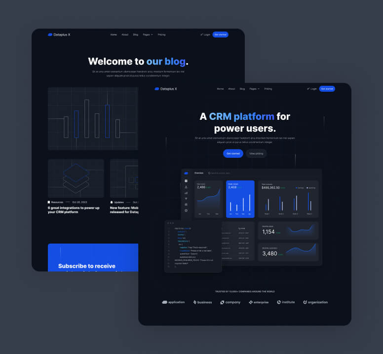 Pages Included - Dataplus X Webflow Template