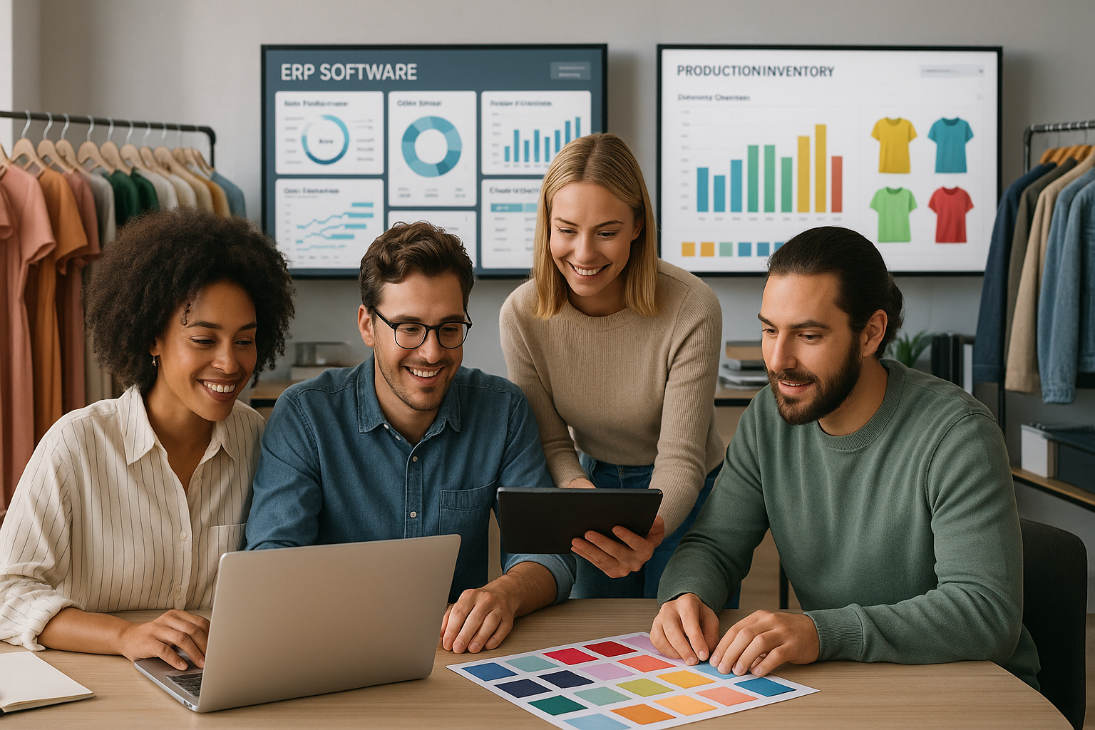 AIMS360, the best apparel ERP and clothing industry software for production inventory management, sales channels, EDI integration, and fashion business management. Optimize your apparel operations with leading software for fashion brands.