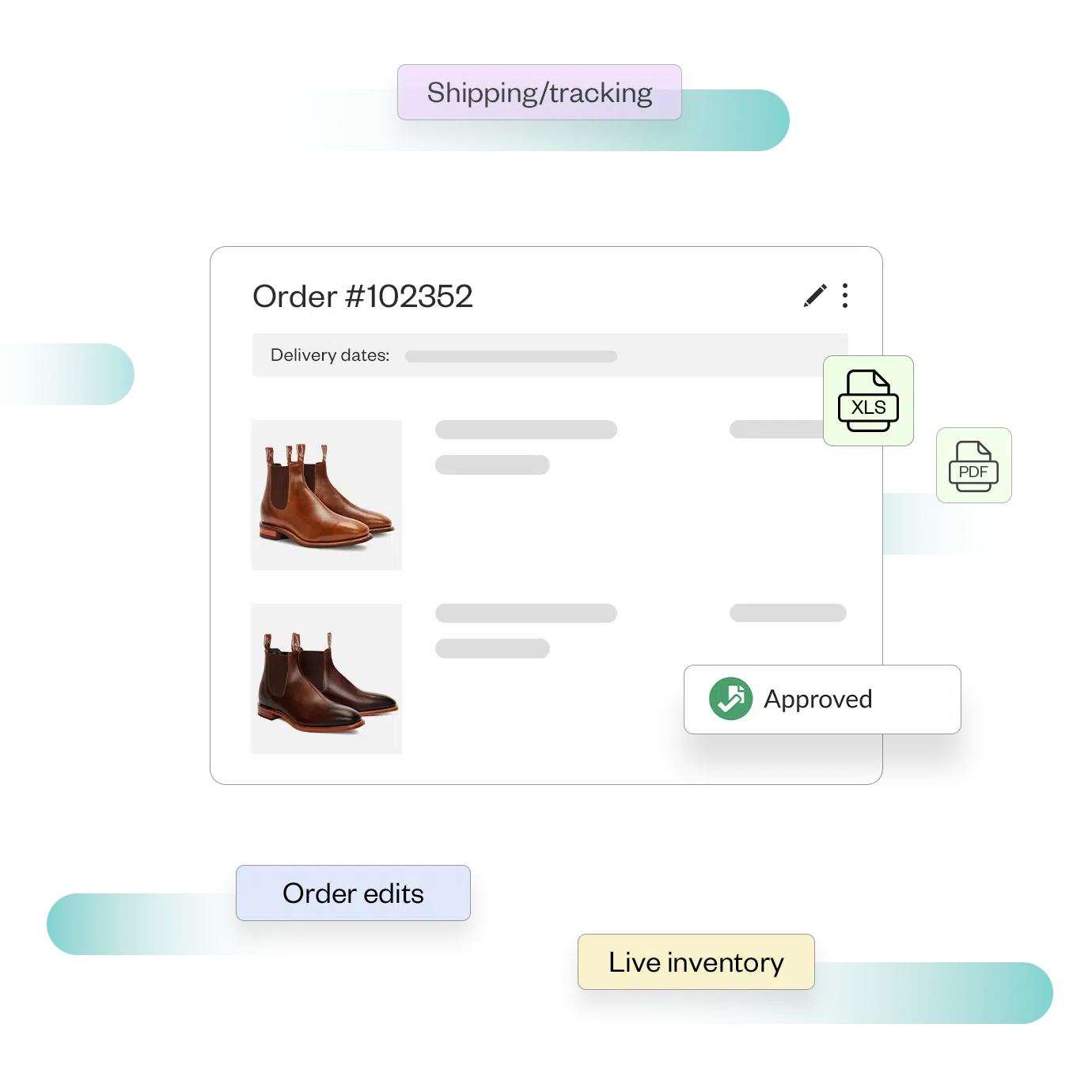 Wholesale orders pushed from NuORDER into AIMS360 Apparel Software, automatically syncing inventory and production status