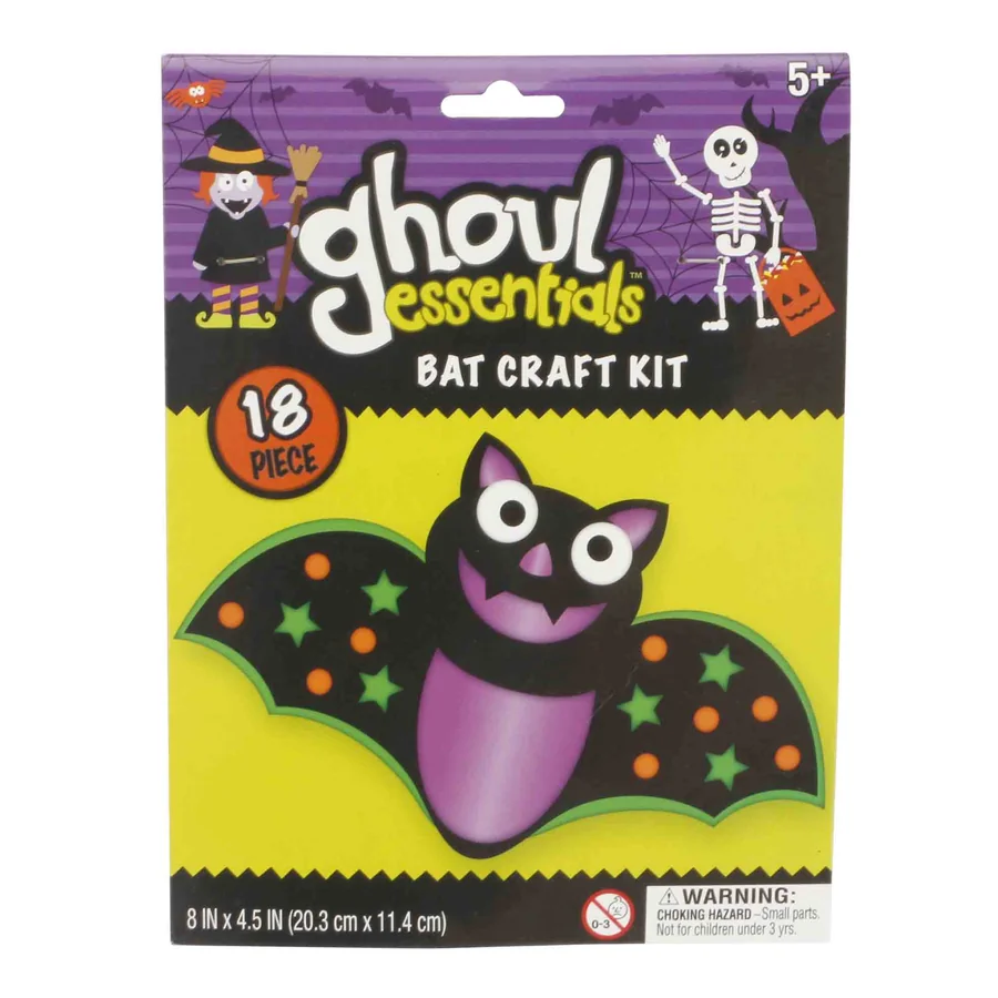 Paper bat craft kit for Halloween decoration.