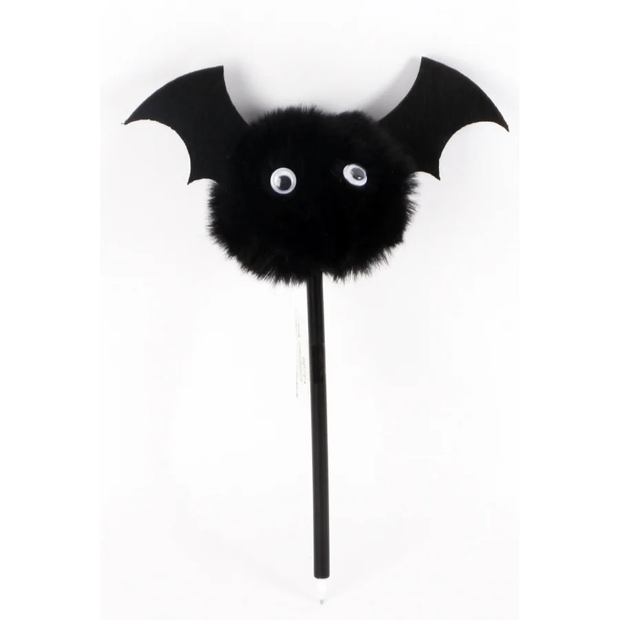 Black fur bat-shaped pen topper.