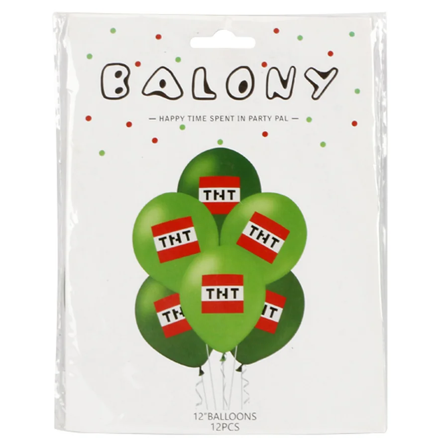 Green latex party balloons with