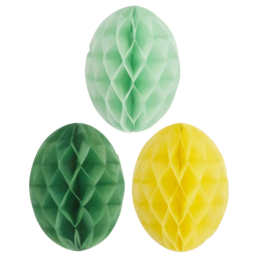 Colorful paper honeycomb balls decoration