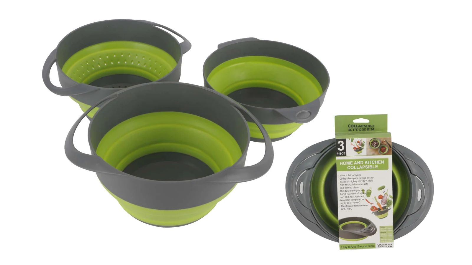 Wholesale collapsible silicone colander and kitchen prep products from Ningbo Shihm