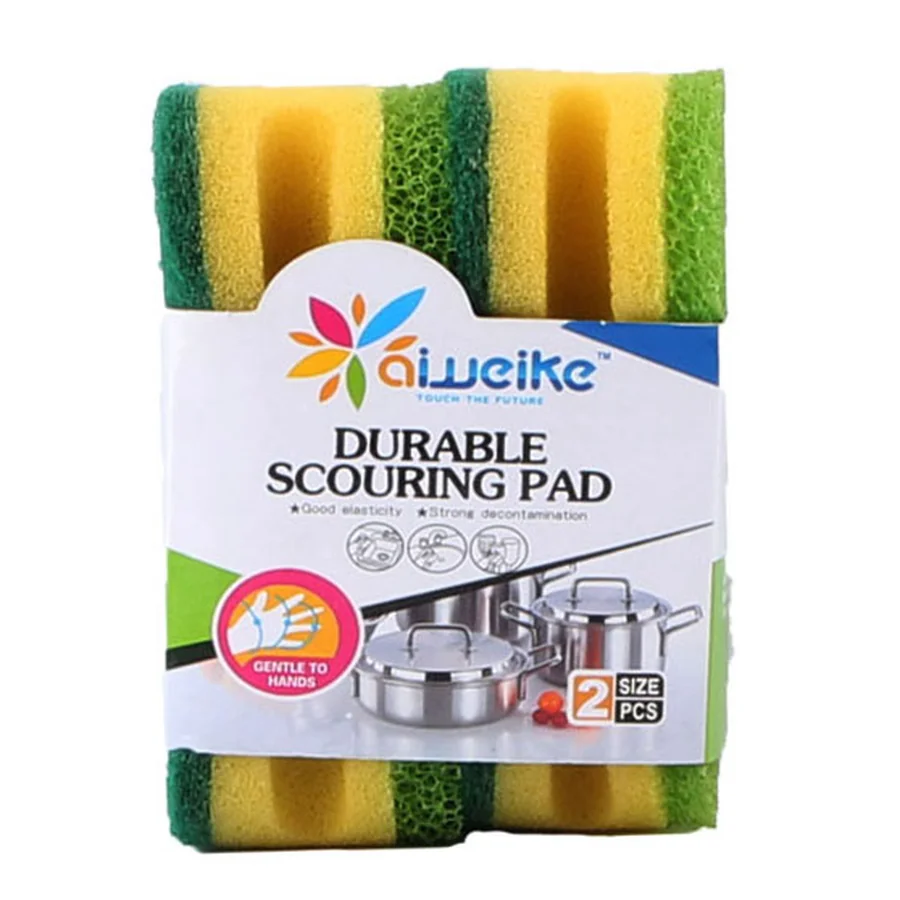 Multi-layered scrubbing pad for cleaning.