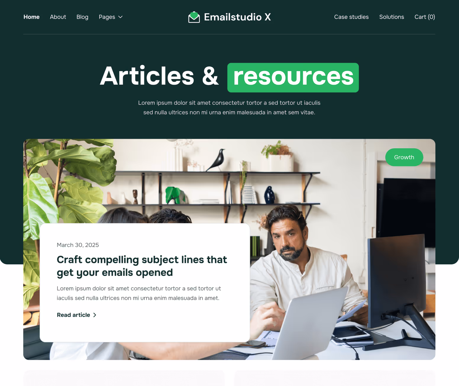 Emailstudio X - Blog V1 Page - Email Marketing Agency Webflow Template