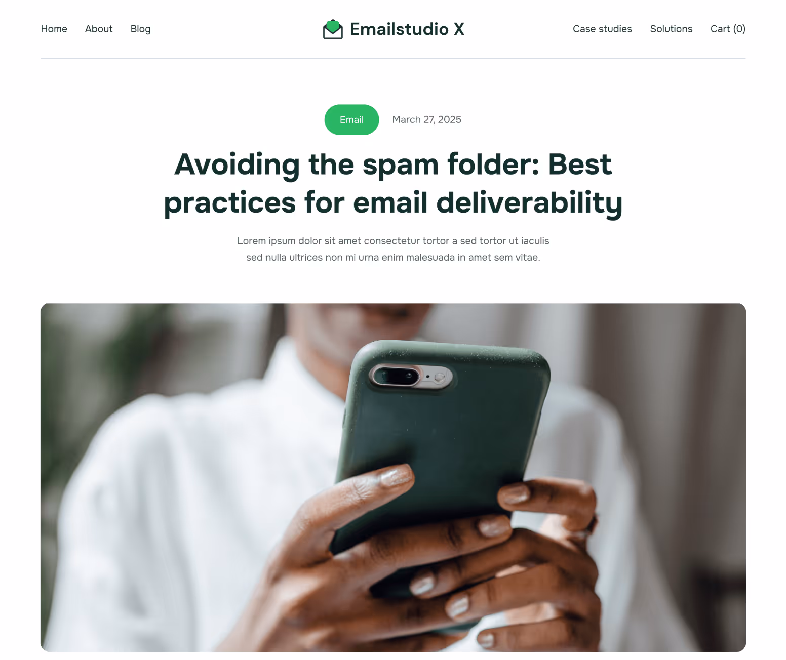 Emailstudio X - Blog Post Page - Email Marketing Agency Webflow Template