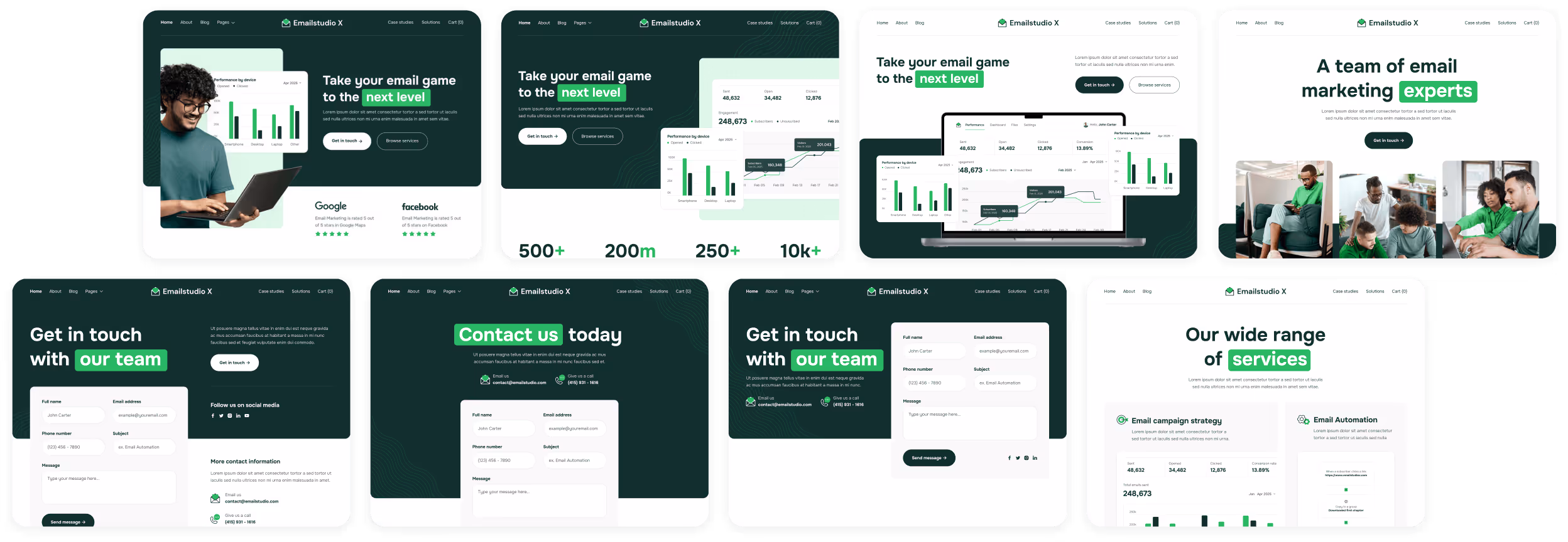 Emailstudio X - Buy Now On Webflow - Email Marketing Agency Webflow Template