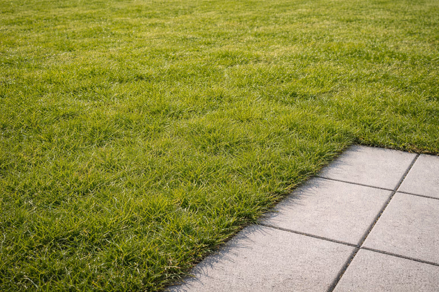 Zdrowy, zielony trawnik