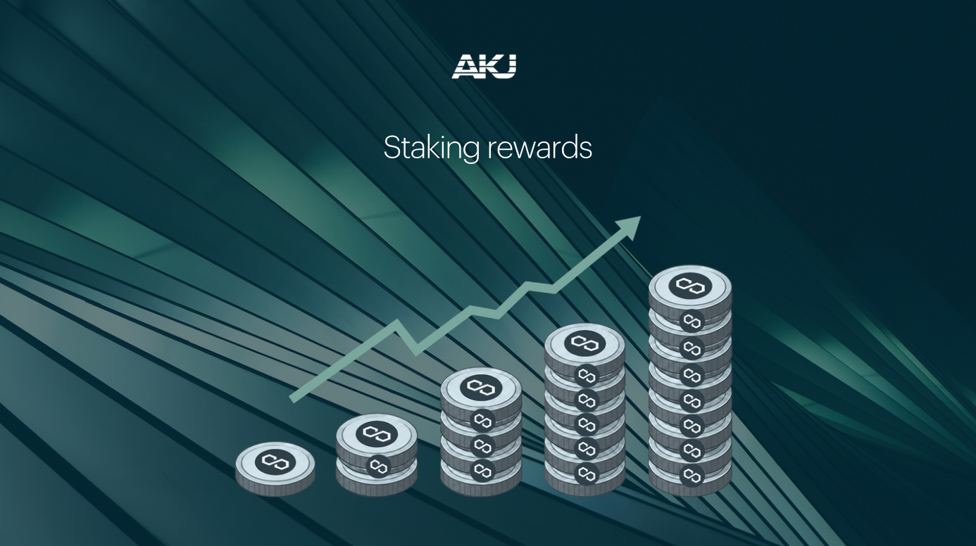 A graphic image showing increasing staking rewards