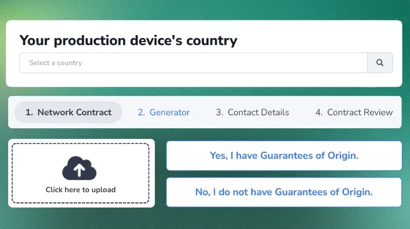 Soldera Feature Spotlight: Effortless Device Registration for Guarantees of Origin - Demo image