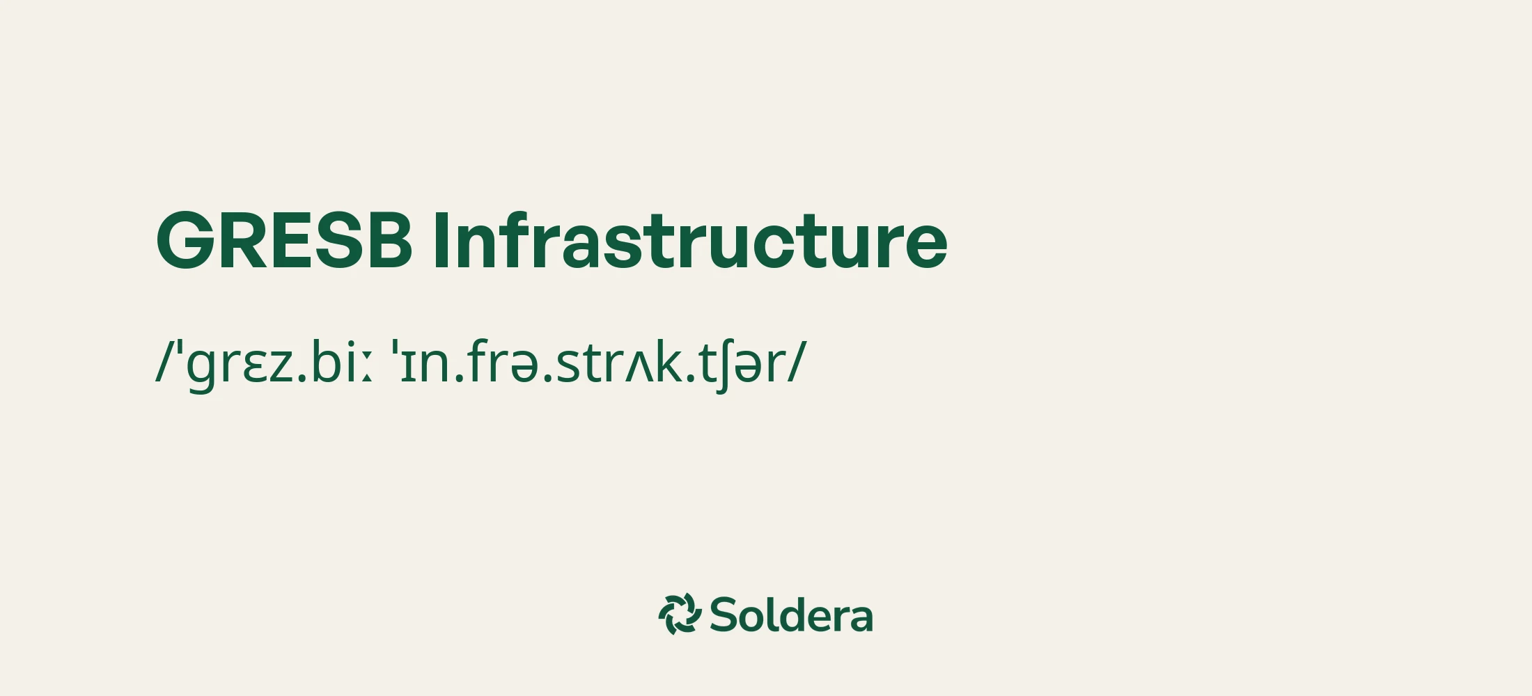 Pronunciation of GRESB Infrastructure Using IPA Characters
