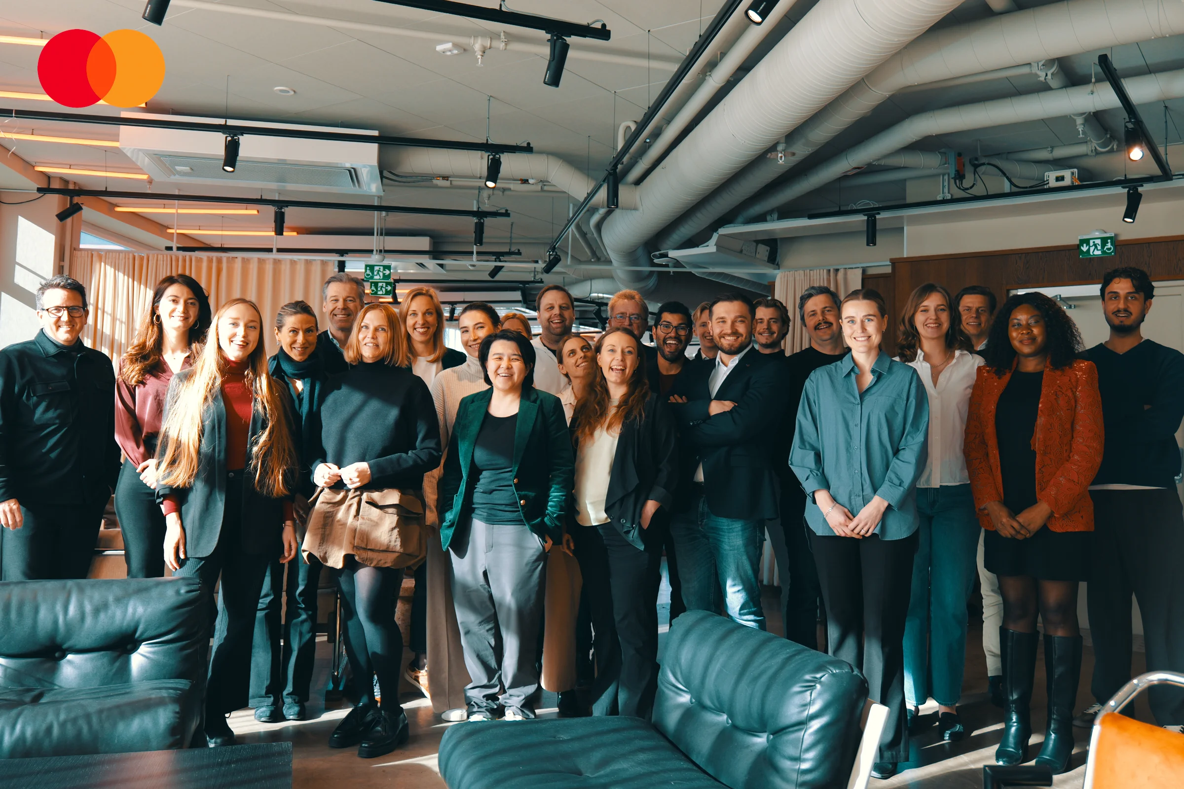 Group Photo of Spring Class and Mastercard Team at Mastercard Lighthouse MASSIV