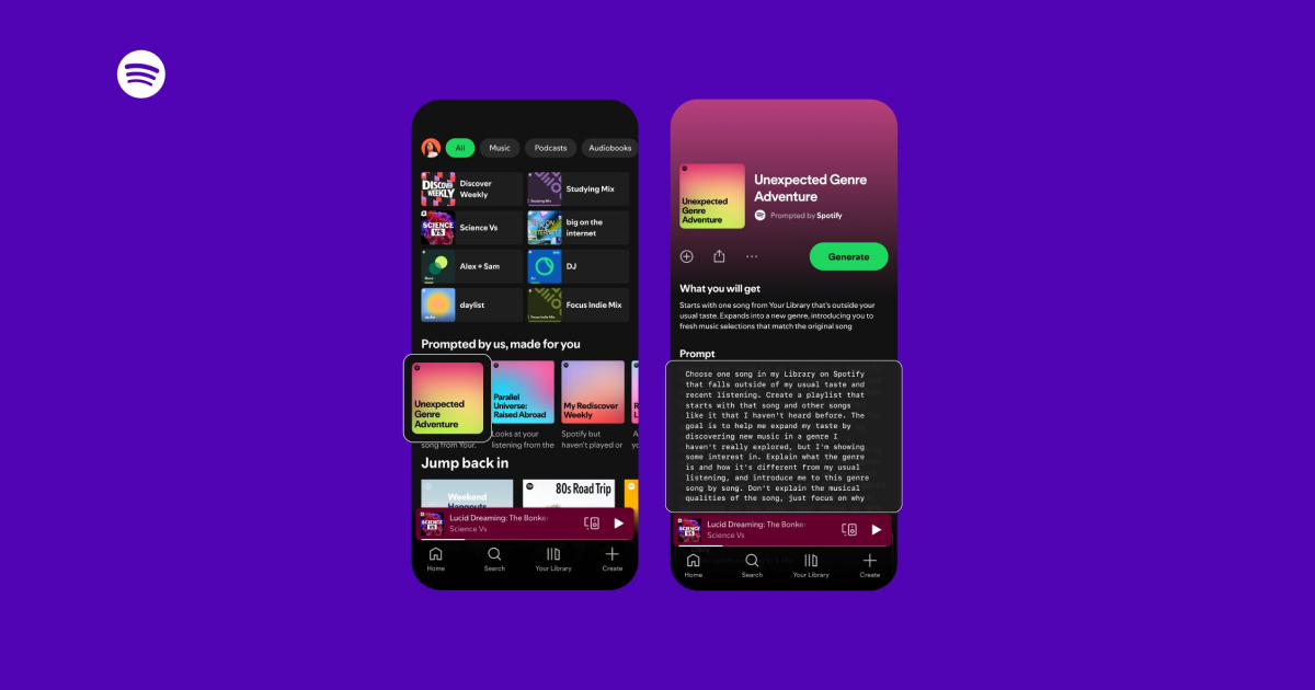 Spotify Is Testing New AI-Powered, Personalized “Prompted Playlists”