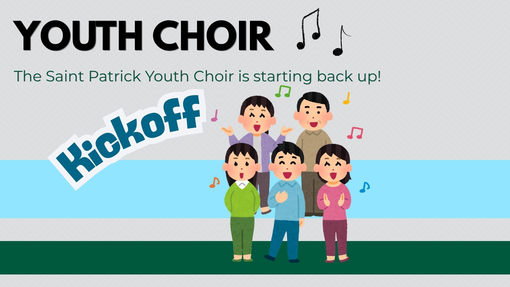 The Saint Patrick Youth Choir (SPY Choir) kicks off its new season on September 30, inviting students in 4th grade and up to sing, grow in faith, build friendships, and help lead the parish in worship.