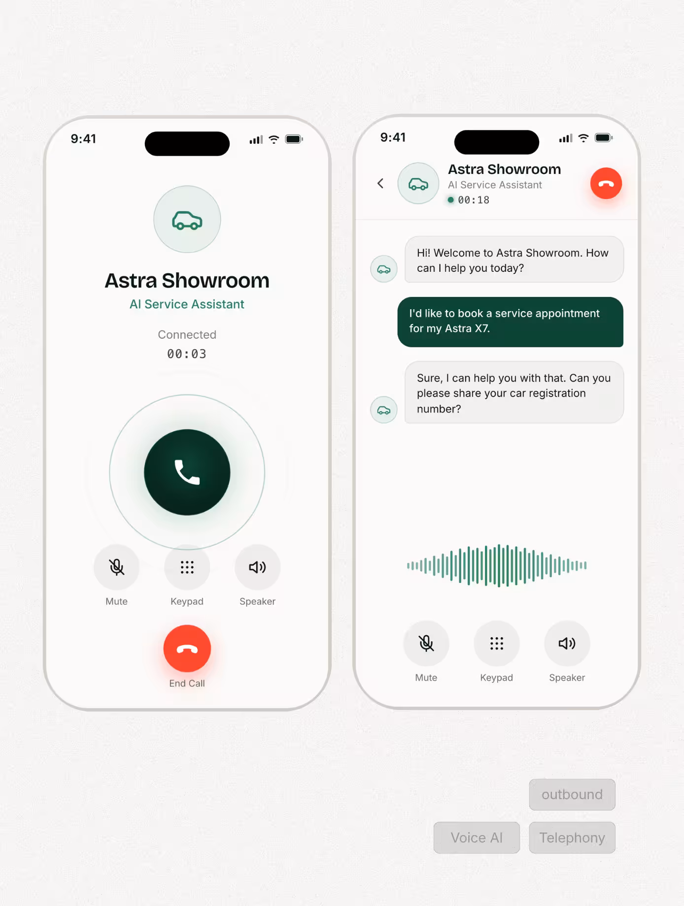 Inbound call handling + service scheduling
