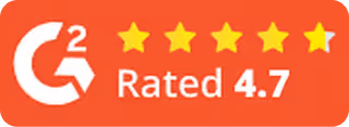 G2 rating badge showing 4.7 stars