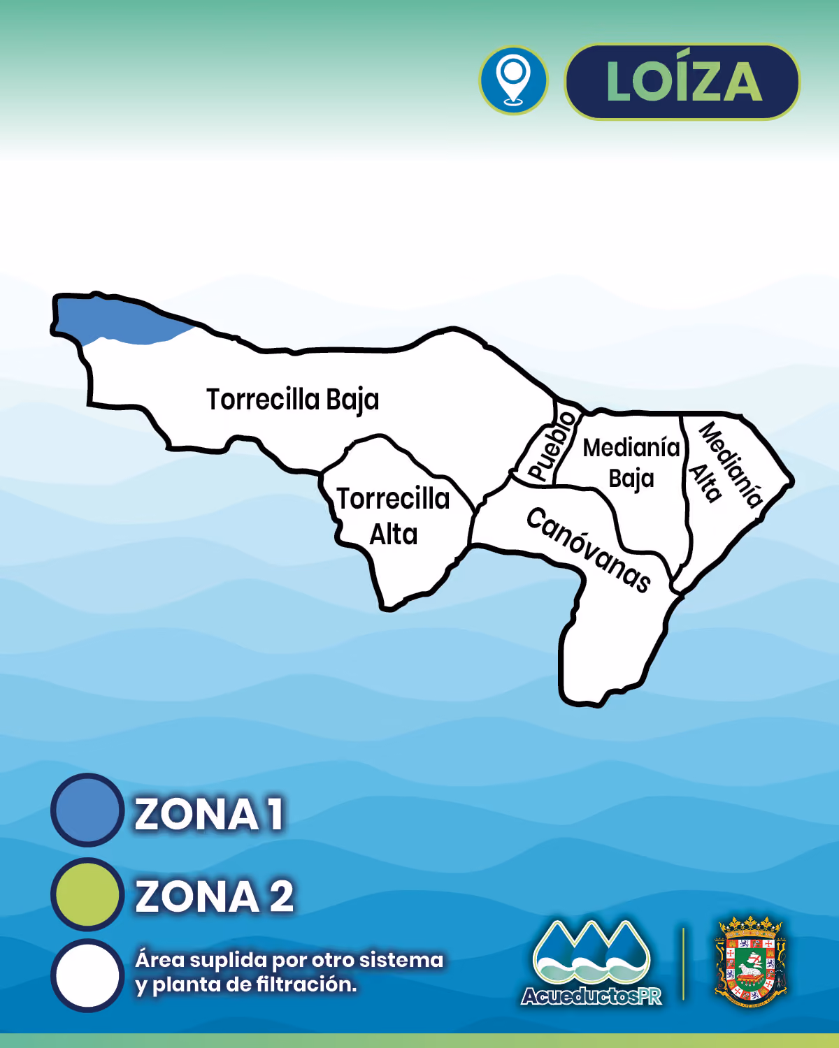 Mapa de la zona de Loiza.