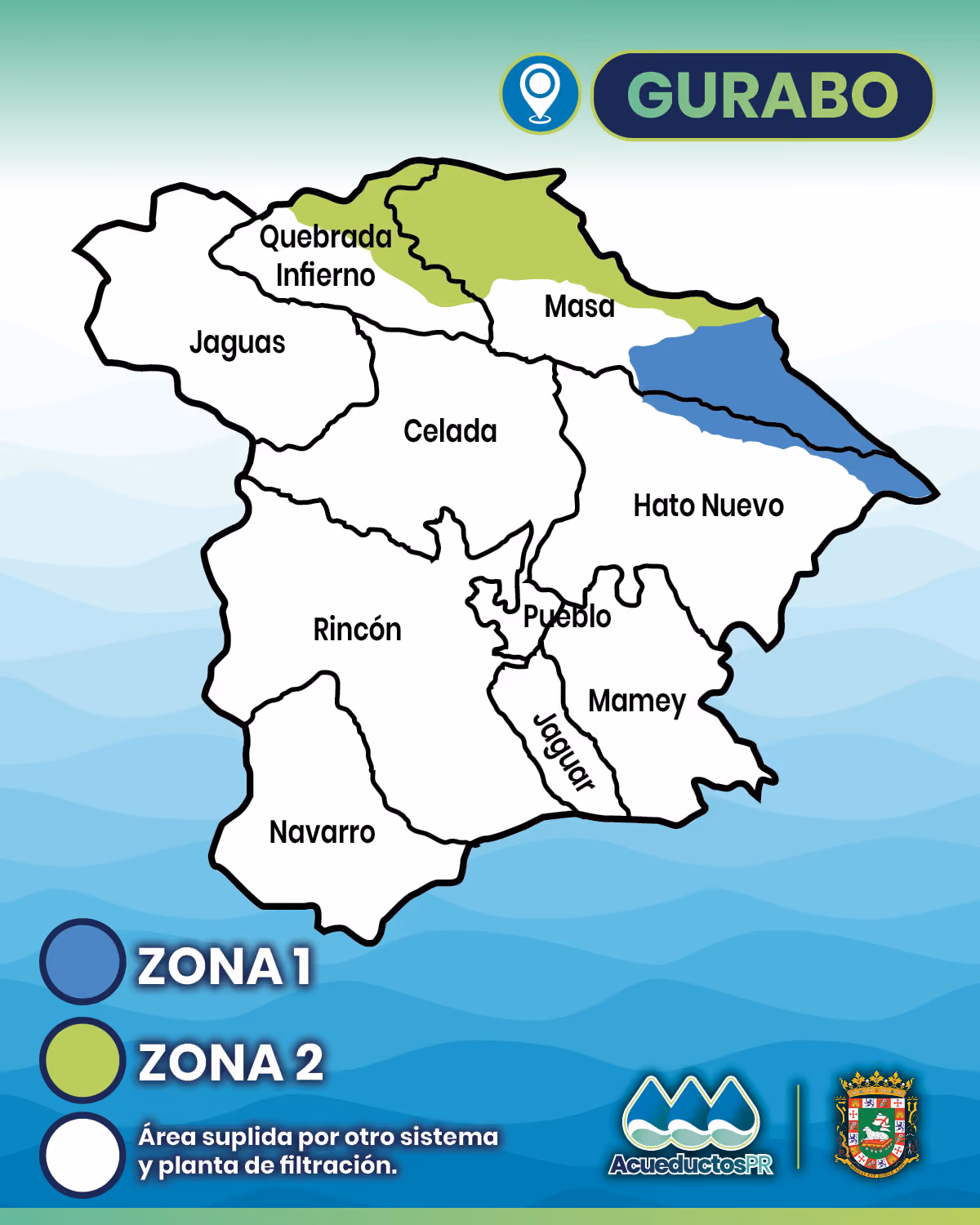 Mapa de la zona de Gurabo.