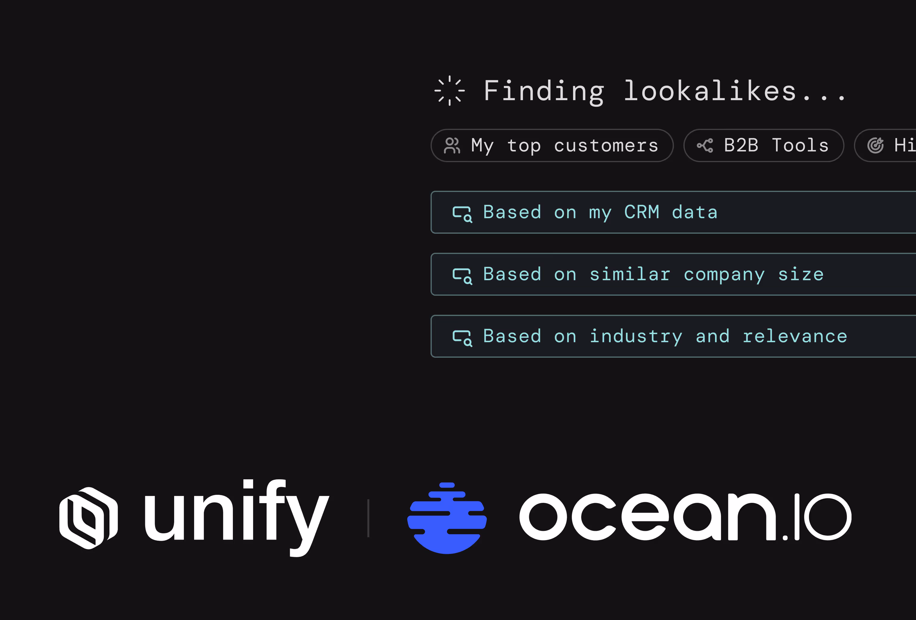 Find your next best customers on autopilot with Lookalikes, powered by Ocean.io