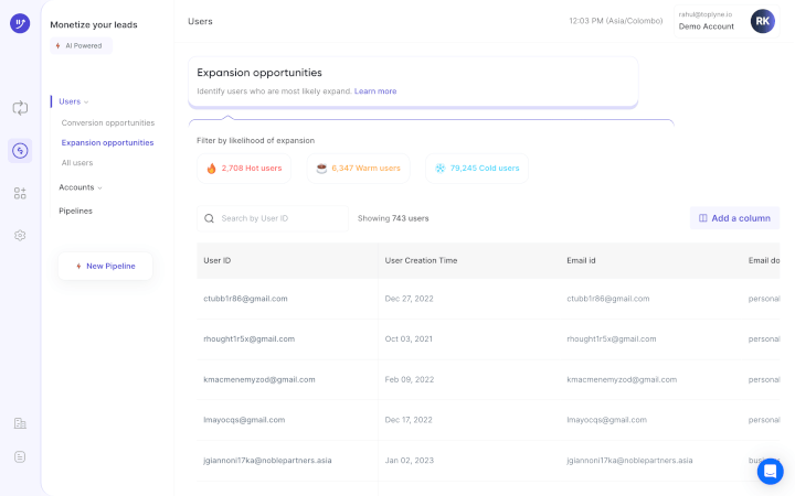 Step 1/7: Create monetization playbooks to surface conversion and expansion opportunities (leads most likely to convert to paying customers, and teams most likely to grow into larger teams) 