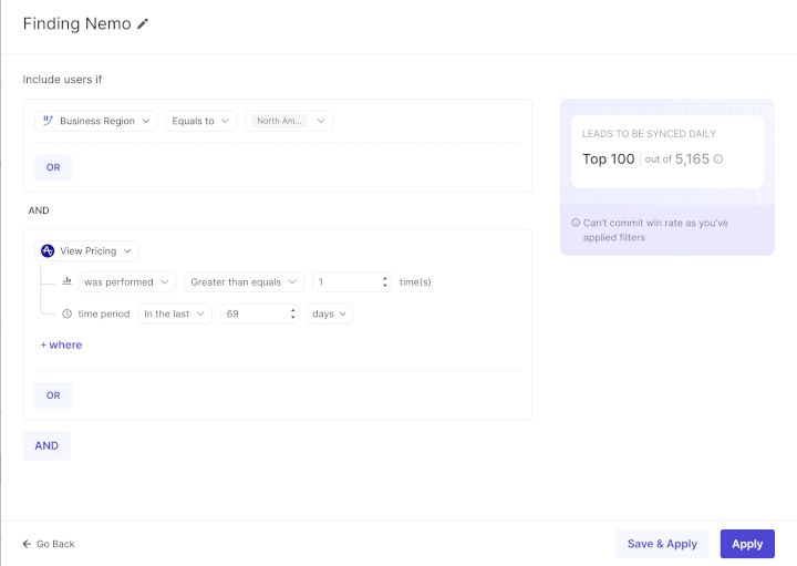 Step 5/7: Build custom segments -