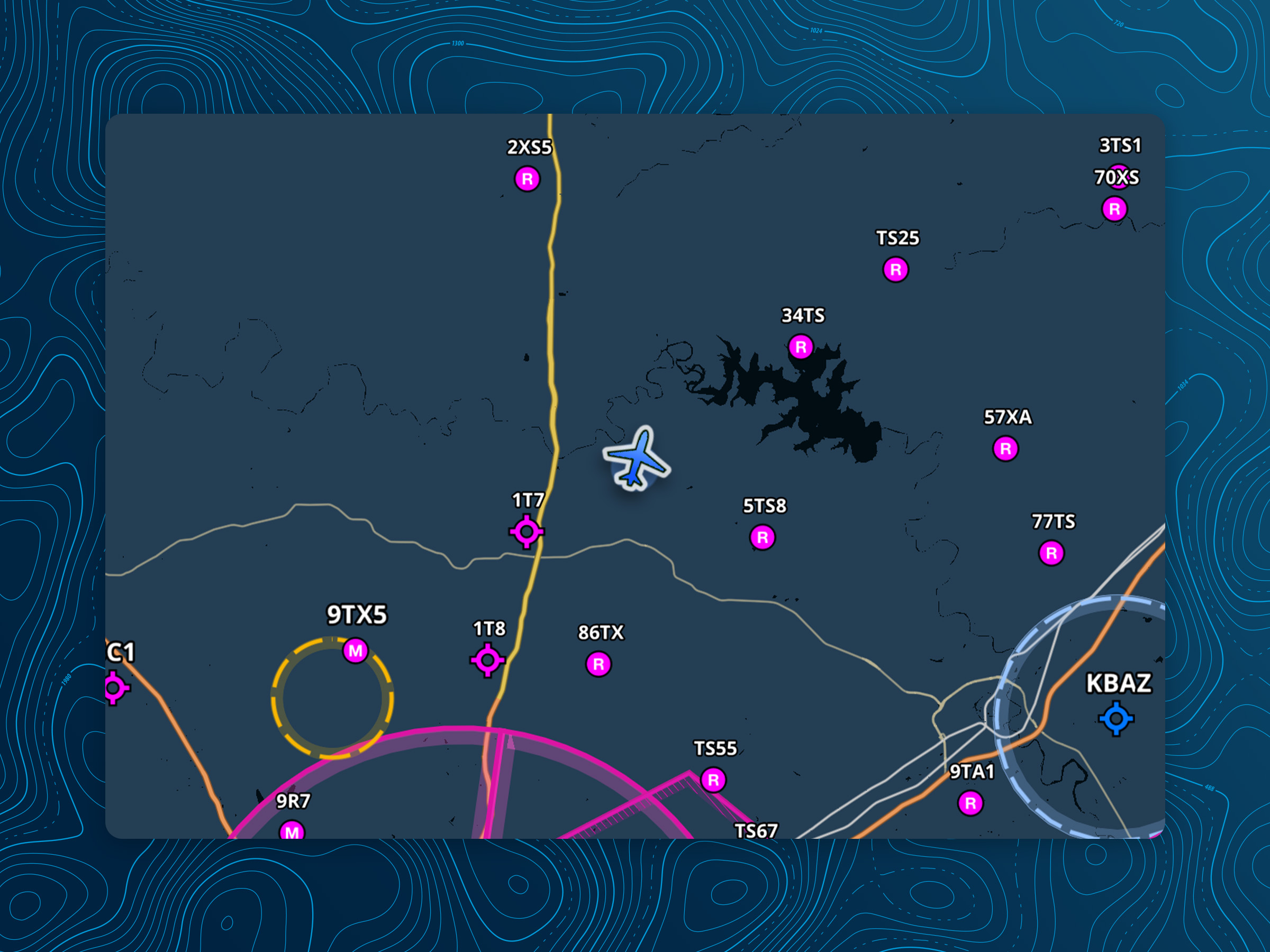 Aeronautical layer on ForeFlight