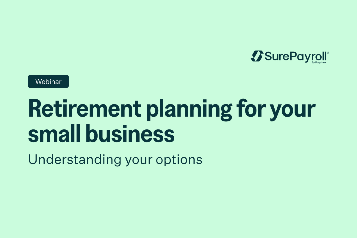  Retirement plan options for your small business webinar