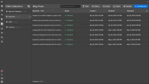 CMS Collection - Suite X Webflow Template