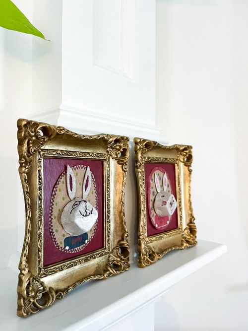Egg Carton Bunny Portraits