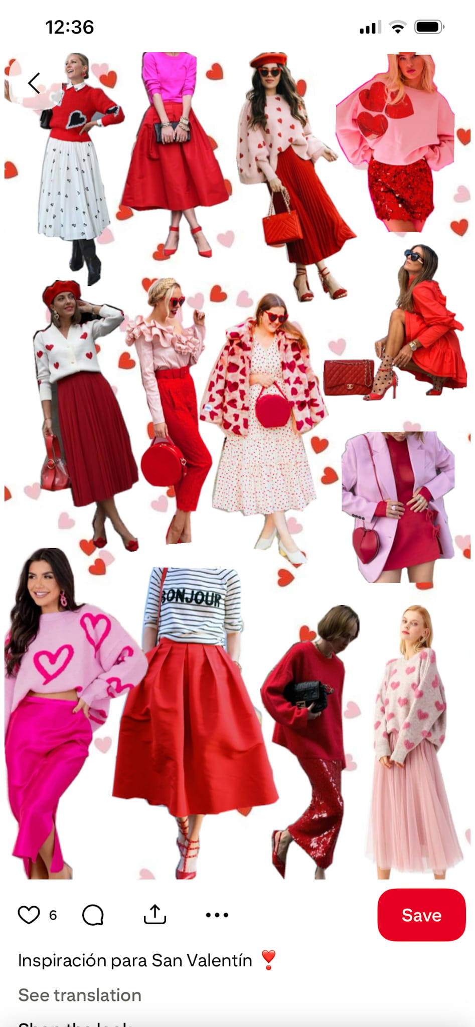collage image of valentine's day outfit inspiration photos