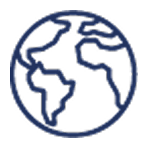 Outline of Earth showing continents of North and South America, Europe, and Africa.