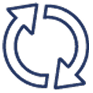 Circular arrow icon depicting a refresh or reload action.