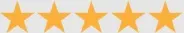 Five solid gold stars displayed in a row, representing a maximum or perfect 5-star rating.