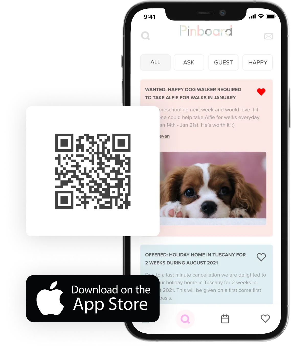 Once you are part of a Regular Pinboard group you are eligible to download our useful free App.